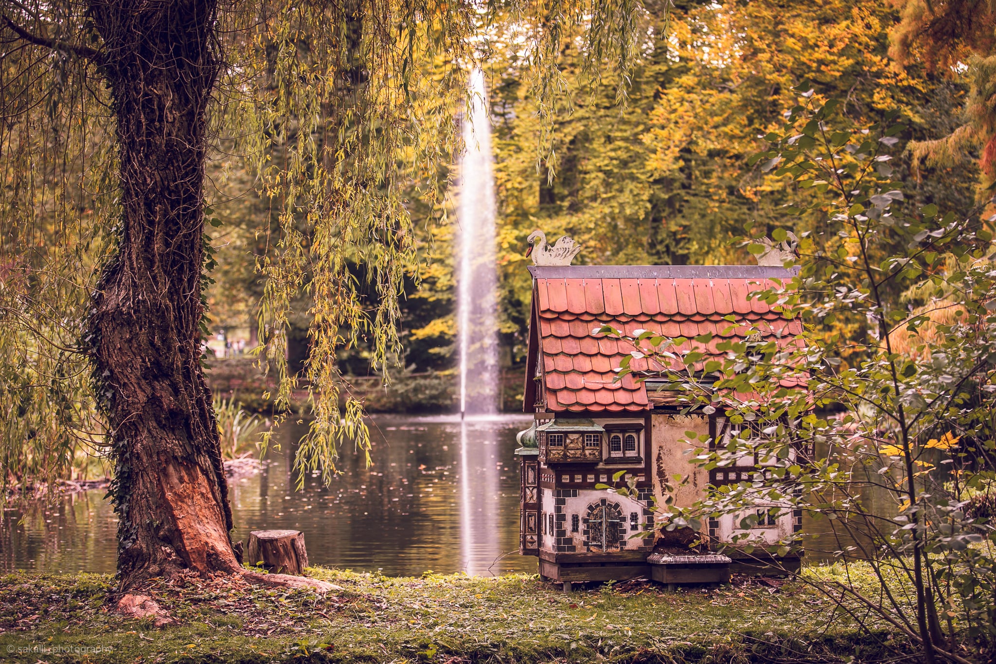 Brautpaar bei einer Hochzeit im Grünen — 10
